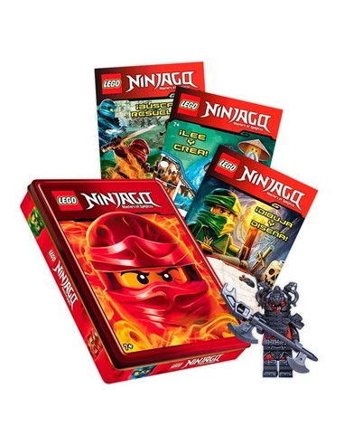 Lego Ninjago *paquete Libros Actividades + Caja Metalica*