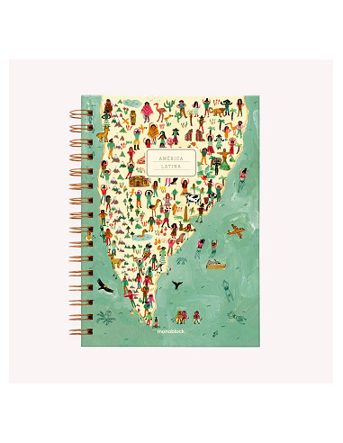 Cuaderno Anillado America Latina Rayado